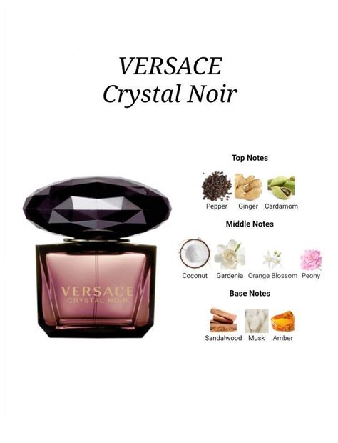 crystal noir versace note|crystal noir perfume by Versace.